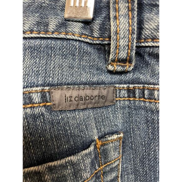 Liz Claiborne blue jeans‎ boyfriend fit capri draw string size 8 women’s - Picture 7 of 7